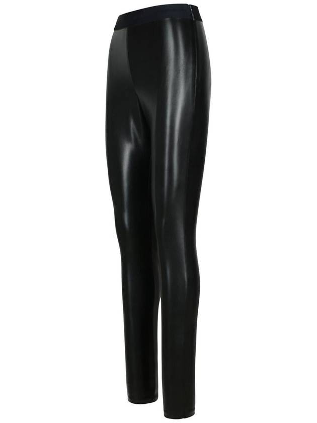 Msgm Black Polyester Leggings - MSGM - BALAAN 2