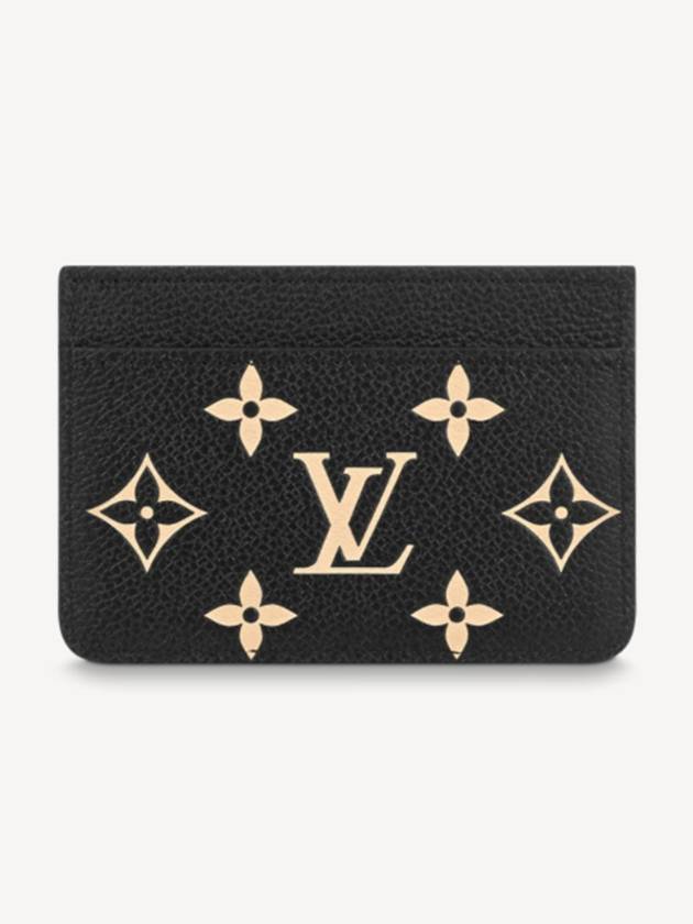 Monogram Empreinte Leather Card Wallet Black - LOUIS VUITTON - BALAAN 4