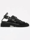 Lug Strap Sandals Black - BOTTEGA VENETA - BALAAN 3