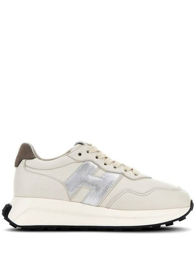 H641 Leather Low-Top Sneakers Ivory Silver - HOGAN - BALAAN 2