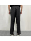 Elasticated Pintuck Straight Pants Charcoal - AMI - BALAAN 6