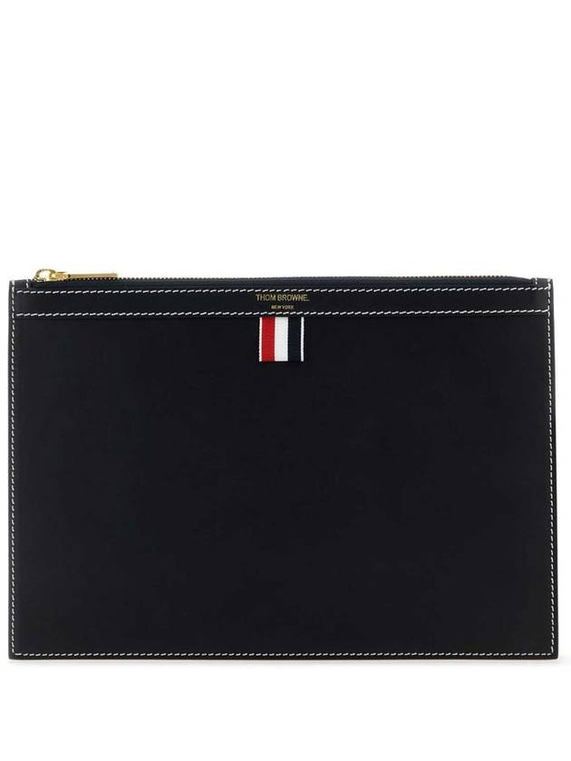 4 Bar Tab Document Clutch Bag Navy - THOM BROWNE - BALAAN 2