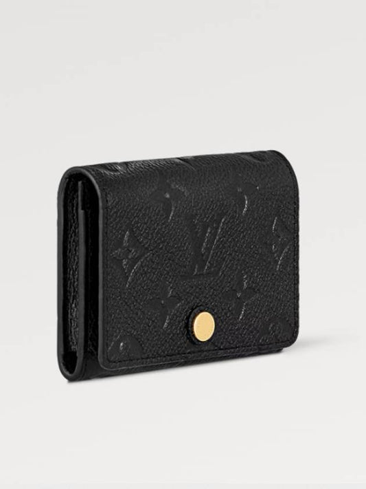 Monogram Embossed Leather Card Wallet Black - LOUIS VUITTON - BALAAN 2