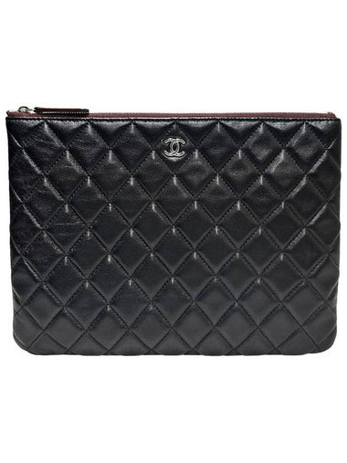 Women s A82545 Black Lambskin Classic Gold CC Logo New Medium Clutch - CHANEL - BALAAN 1