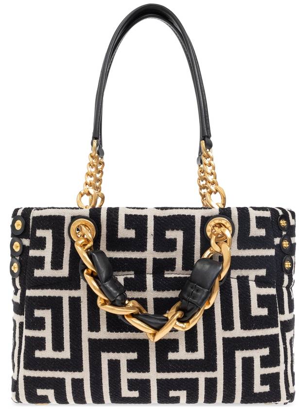 Balmain Bag 1945 Soft Small In Shopper Style, Women's, Black - BALMAIN - BALAAN 3