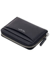 Women's The Slim Zip-up Logo Card Wallet Black - MARC JACOBS - BALAAN.