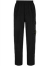 Logo Patch Cargo Track Pants Black - STONE ISLAND - BALAAN 2