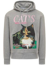 Cat Print Organic Cotton Hoodie Grey - JW ANDERSON - BALAAN 2