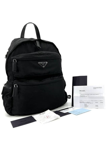 Re nylon triangle logo backpack 2VZ025 - PRADA - BALAAN 1