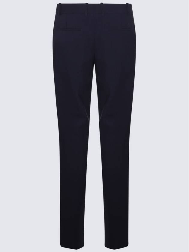 23 fw Navy Blue Viscose Blend Tailored Pants OMCO020F23FAB0014747 B0480945892 - OFF WHITE - BALAAN 3