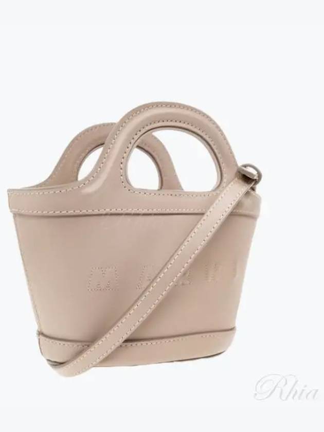 Tropicalia Micro Leather Tote Bag Beige - MARNI - BALAAN 2