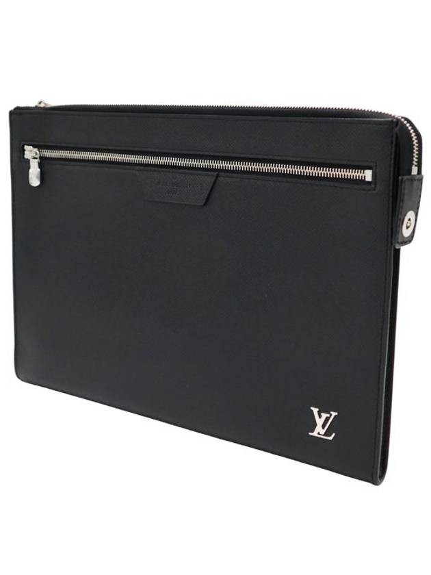 Men s Leather Clutch Bag Black Louis Vuitton M30965 Pochette 24H - LOUIS VUITTON - BALAAN 3