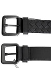 Intrecciato Leather Belt Black - BOTTEGA VENETA - BALAAN 5