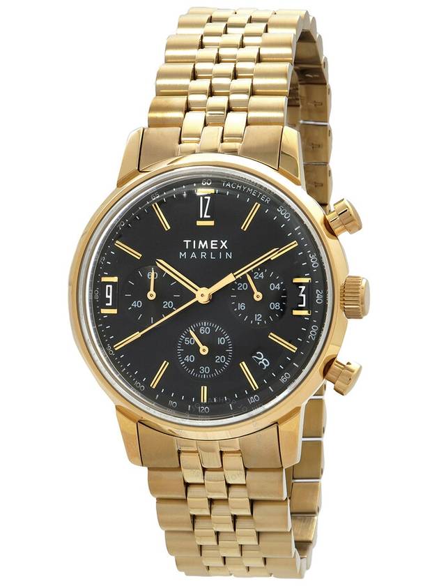 Timex Marlin Chronograph Automatic Black Dial Men's Watch TW2W59900 - TIMEX - BALAAN 1