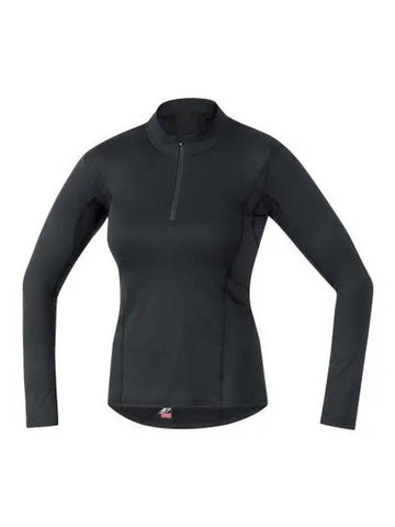 GOREWEAR M Base Layer Thermo Turtleneck Women Black s Brushed Long Sleeve Half Zip Up - GOGORR - BALAAN 1