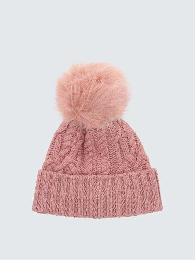 Pom Pom Cashmere Blend Beanie Light Pink - MONCLER - BALAAN 3