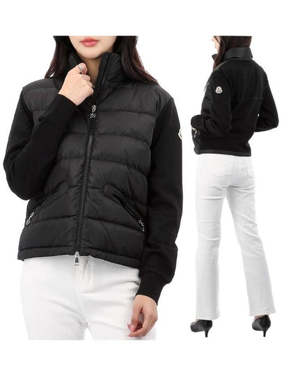 Women's Padding Zip-Up Sweatshirt Black - MONCLER - BALAAN 2