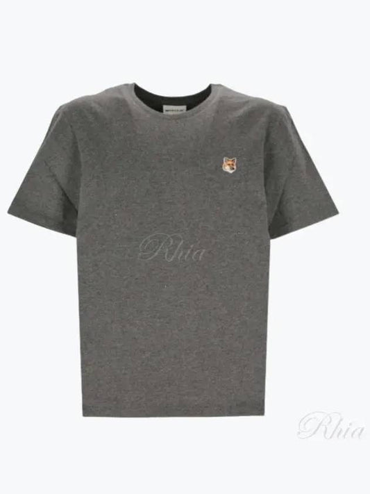 Fox Head Patch Classic Short Sleeve T-Shirt Grey Melange - MAISON KITSUNE - BALAAN 2