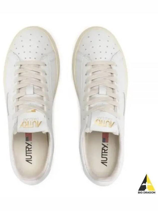 Dallas White Tab Leather Low Top Sneakers White - AUTRY - BALAAN 2