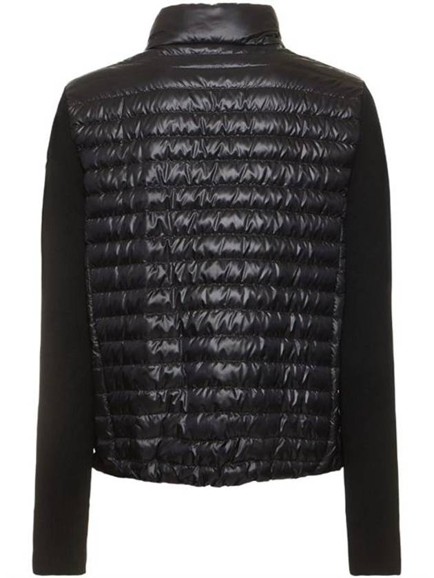 Padded Wool Cardigan Black - MONCLER - BALAAN 7