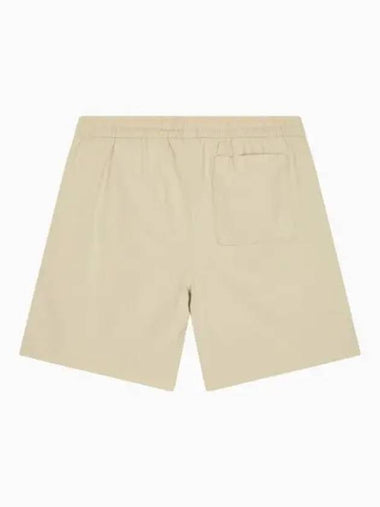 Jeans Textured Cotton Shorts Pale Khaki - CALVIN KLEIN - BALAAN 1