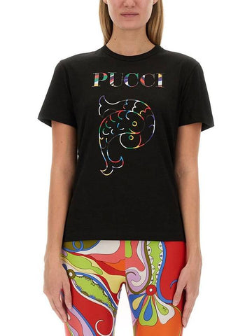 Pucci T-Shirt With Logo - EMILIO PUCCI - BALAAN 1