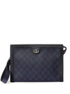 Ophidia GG Supreme Canvas Pouch Clutch Bag Navy - GUCCI - BALAAN 1