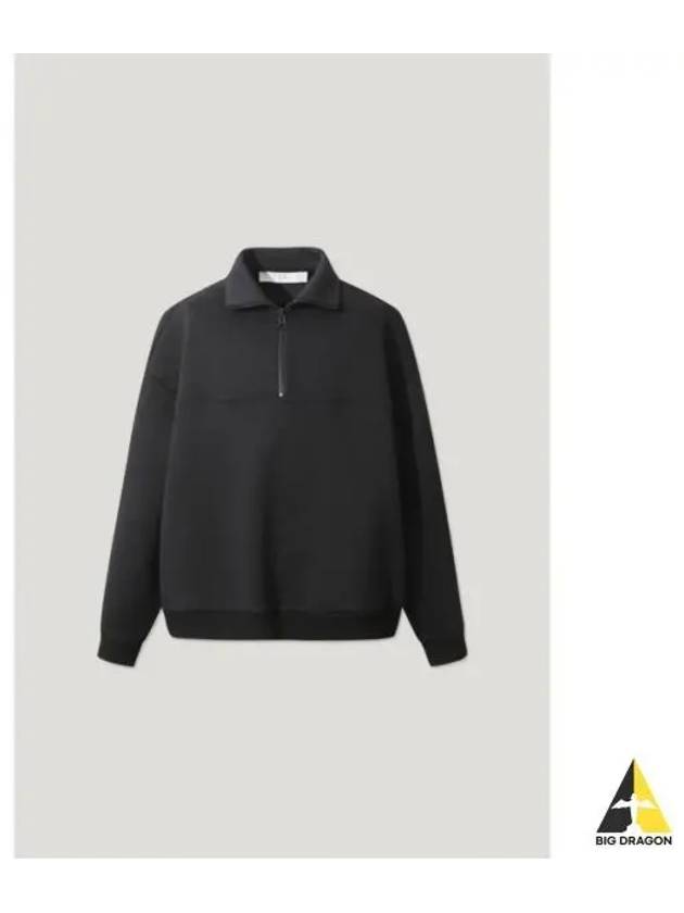 HONORE banding color scheme overfit half zip up BLACK - IRO - BALAAN 1