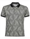 Men's Classic Striped Collar Short Sleeve Polo Shirt Grey - VIVIENNE WESTWOOD - BALAAN 2