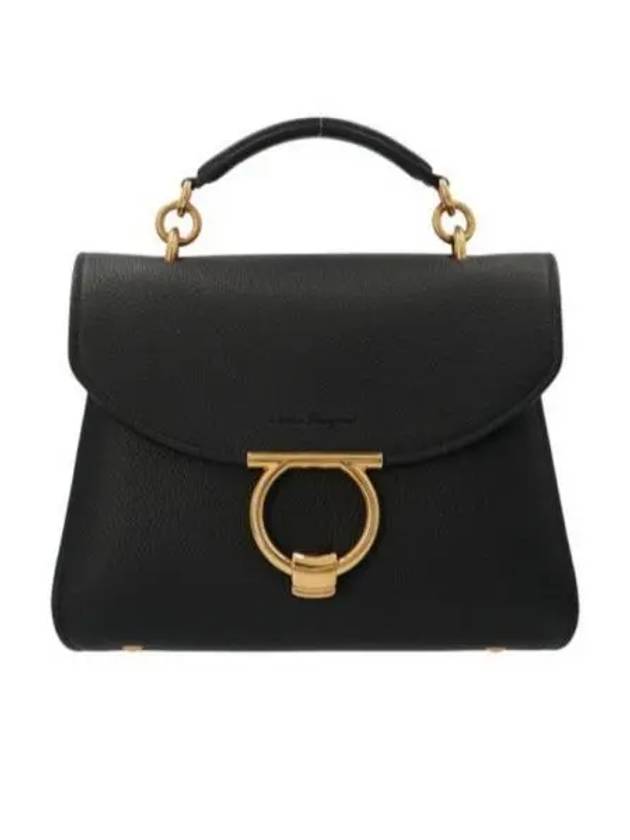 Gancini Small Tote Bag Black - SALVATORE FERRAGAMO - BALAAN 2