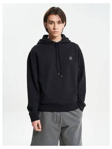 Men s Fox Head Patch Oversized Boxy Fit Hooded Sweatshirt Hoody Black Domestic Product GM0024021421932 - MAISON KITSUNE - BALAAN 1