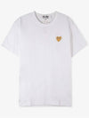 Comme des Gar ons Men s Gold Wappen White Short Sleeve T Shirt AZ T216 051 4 - COMME DES GARCONS PLAY - BALAAN 2