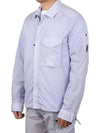 Men's Chrome R Over Long Sleeve Shirt Violet - CP COMPANY - BALAAN.