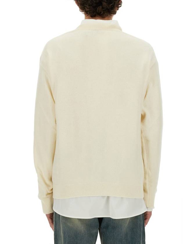 Boke Flower Merino Wool Knit Top Off White - KENZO - BALAAN 4