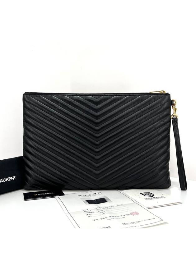 Matelasse Women s Clutch Bag Black 440222 - SAINT LAURENT - BALAAN 4