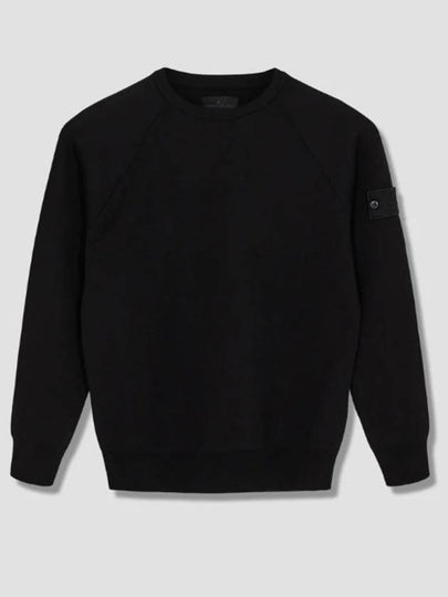 Ghost Piece Soft Cotton Knit Top Black - STONE ISLAND - BALAAN 2