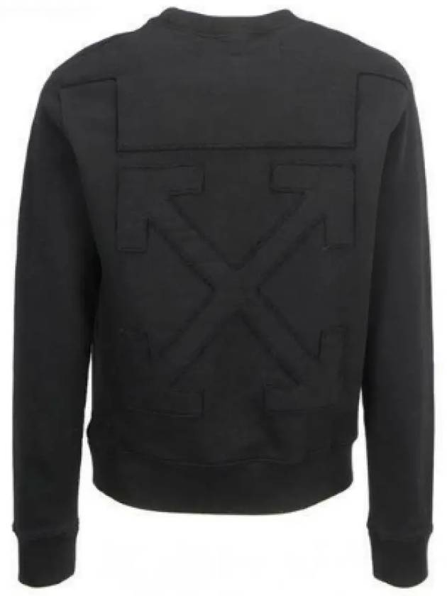 Arrow Logo Slim Crew Neck Sweatshirt Black - OFF WHITE - BALAAN 3