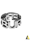 Palladium Plated Logo Ring Silver - BURBERRY - BALAAN 2