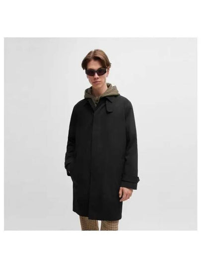 Green Regular fit coat in water repellent gabardine 50517771 001 - HUGO BOSS - BALAAN 2