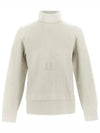 Thermal Rib Ottoman Stripe Turtleneck Natural - THOM BROWNE - BALAAN 2