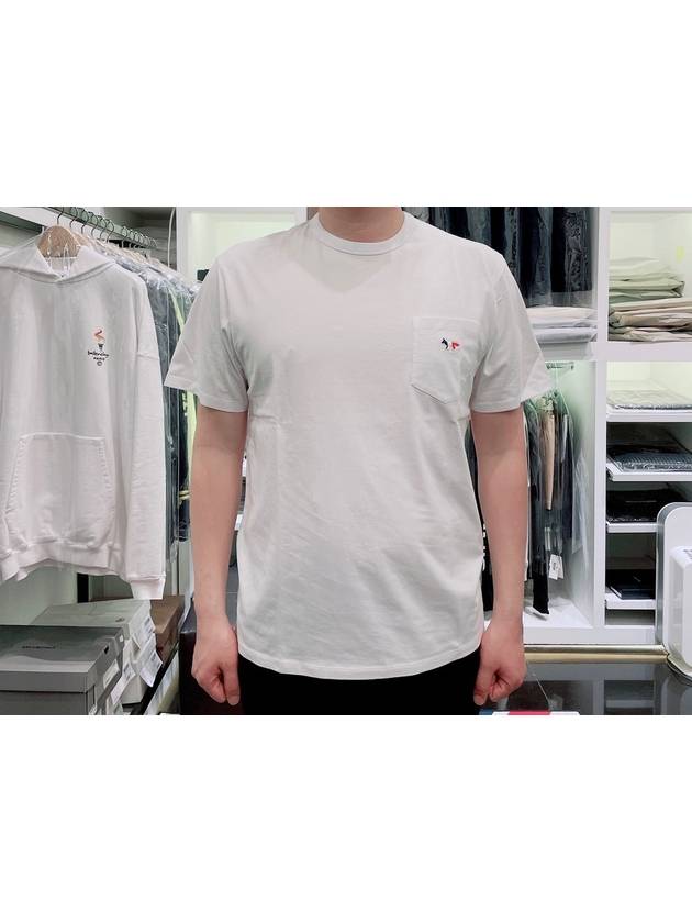 Tricolor Fox Pocket Short Sleeve T Shirt - MAISON KITSUNE - BALAAN 1