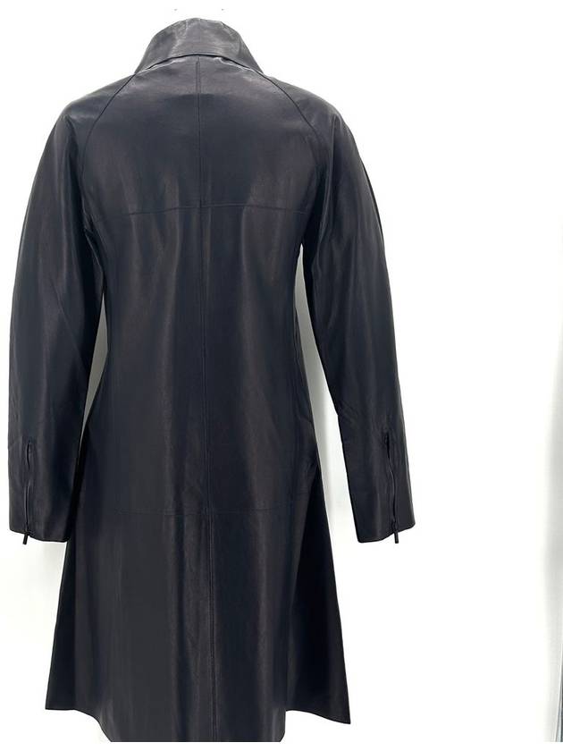 Leather Trench Coat Long Jacket - CHANEL - BALAAN 5