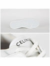 Men's Lace Up Calfskin Low-Top Sneakers Optic White - CELINE - BALAAN 5