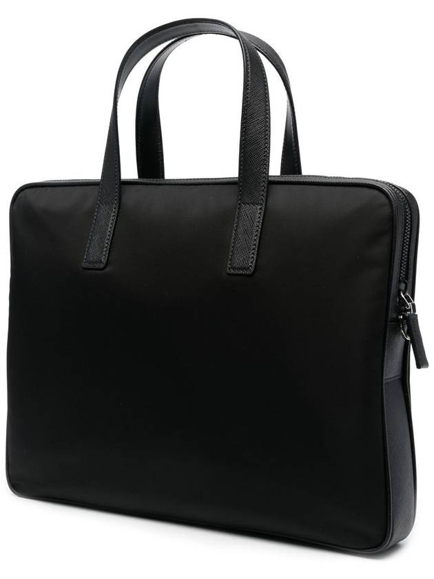 Men's Triangle Logo Briefcase Black - PRADA - BALAAN 4