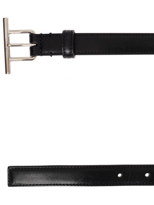 Alexander McQueen Leather Belt, Women's, Black - ALEXANDER MCQUEEN - BALAAN 4