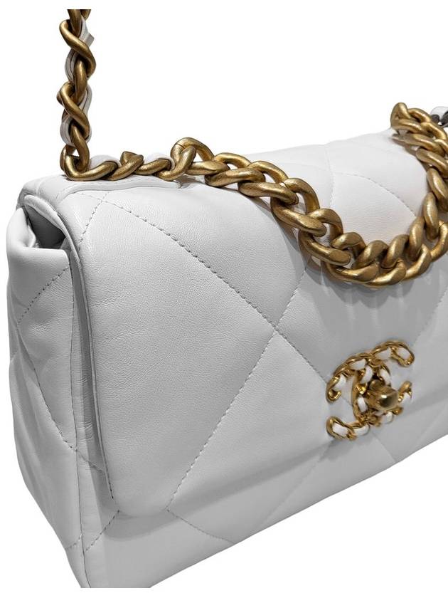 Women s AS1160 White 19 Chain Medium Flap Bag New Built in Chip - CHANEL - BALAAN 8