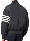 Poly Twill 4-Bar Oversized Knit Down Bomber Jacket Charcoal - THOM BROWNE - BALAAN 3