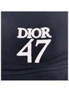 Stand Collar Regular Fit Sweatshirt Navy - DIOR - BALAAN 6