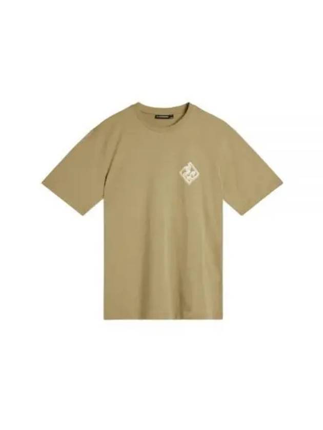 Dale Seasonal Print Short Sleeve T-Shirt Khaki - J.LINDEBERG - BALAAN 2