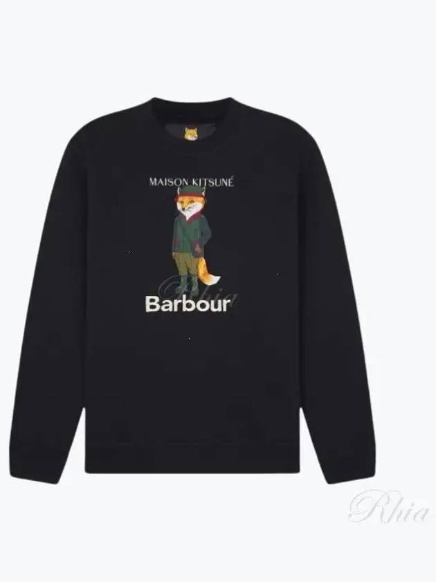 Logo Print Sweatshirt Black - BARBOUR - BALAAN 2